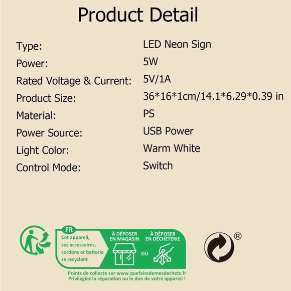 Let’s Party 1pc Slogan Shaped LED Neon Light - Picture 6 of 6